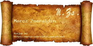 Mercz Zseraldin névjegykártya